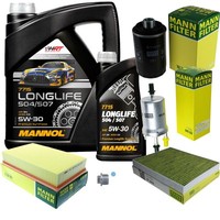 MANN-FILTER Inspektionspaket Mannol 6L Longlife 5W-30 FüR VW Transporter V