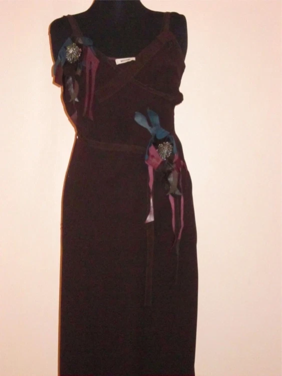 Abito senza slittamento marrone Moschino