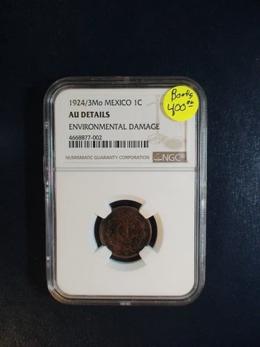 1924/3 MEXICO ONE CENTAVO NGC AU RARE 1C Coin PRICED TO SELL NOW!