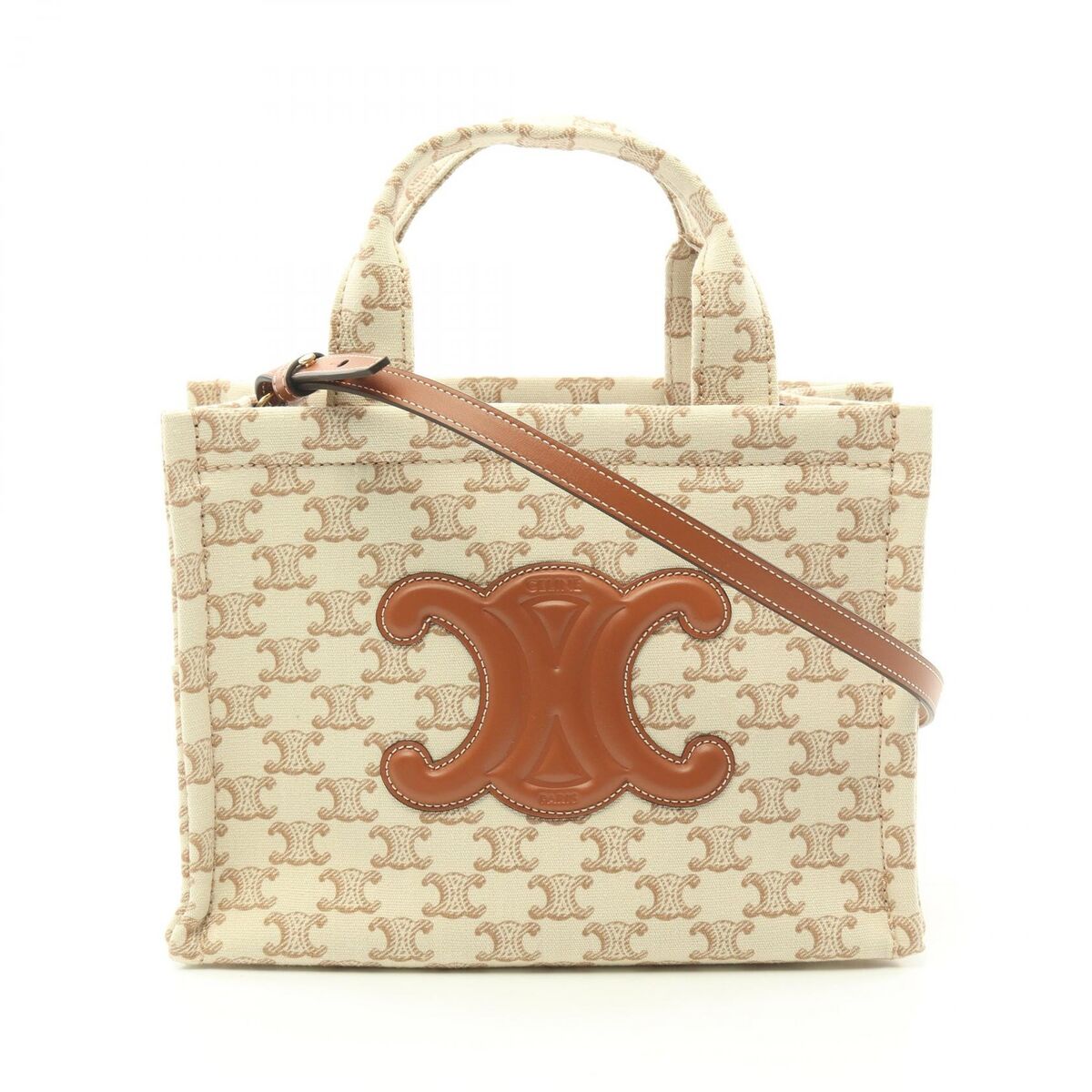 CELINE SMALL CABAS Thais 2way Tote Bag 199162FRF01BC canvas CELINE SMALL CABAS Thais 2way Tote Bag 199162FRF01BC canvas