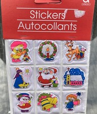 Amscan Puffy Christmas Themed Puffy Stickers Pack of 9 Sealed