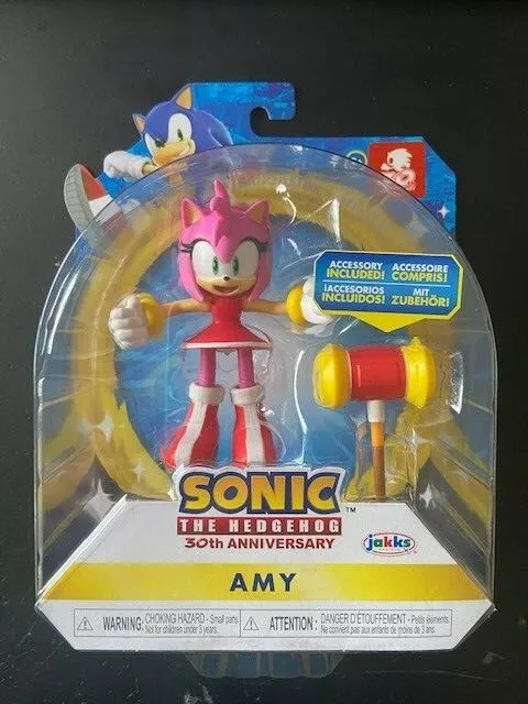 Sonic The Hedgehog 4-Inch Action Figure Modern Amy with Hammer Collectible  Toy