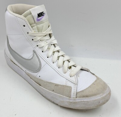 Nike Blazer Mid '77 (GS) Youth Sneakers Size 7 White Gray Leather DA4086-101
