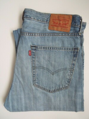Levis 751 straight leg mens jeans  W36 L32 light blue LEVS136