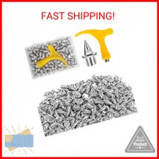 1/4 Inch Track Spikes, 220pcs Stainless Steel Pyramid Shoe Spikes with Spike Wre