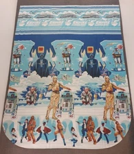 🔶1979 STAR WARS EMPIRE STRIKES BACK VINTAGE RETRO BEDSPREAD CURTAIN FABRIC #2
