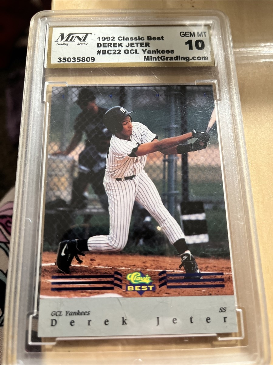 DEREK JETER 1992 Classic Best BC-22 Minor League Card Graded Gem Mint 10  Yankee