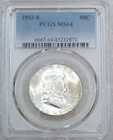 1952-S Franklin Half Dollar PCGS MS64 Frosty White Luster PQ Just Graded #B23R