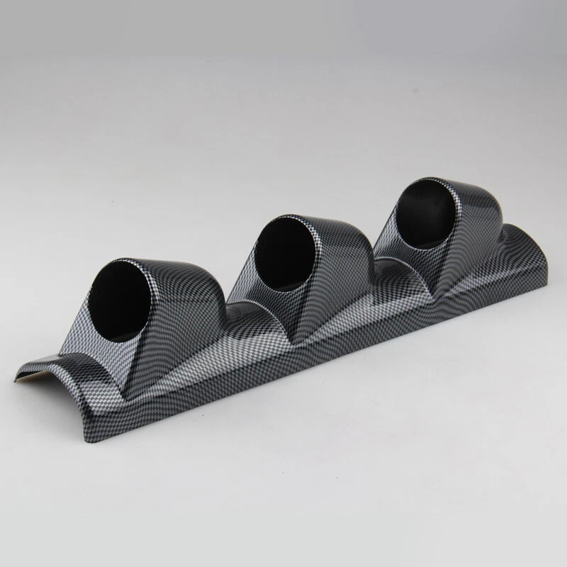 2''52mm Carbon Fiber Pillar 3-Hole A-Pillar Gauge Cluster Meter Mount Holder Pod - Image 2 of 4