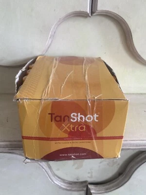 Tanshot Xtra Tanning & Beauty Drink Tanshots (24 bottles + BROKEN display Box)