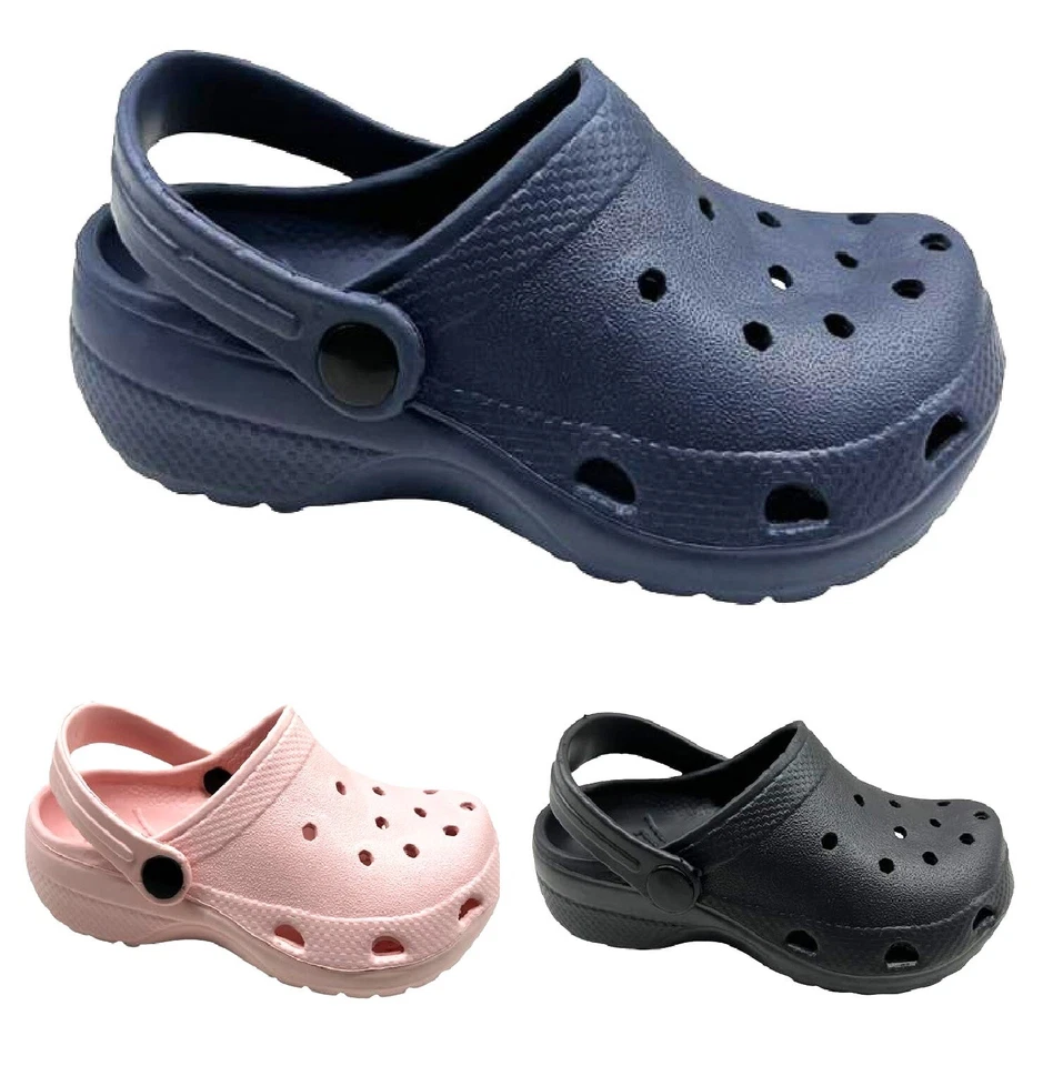 MÄDCHEN JUNGEN UNISEX KINDER SLIPPER GARTEN POOL SCHIEBER CLOGS STRAND SOMMER SANDALEN GRÖSSE