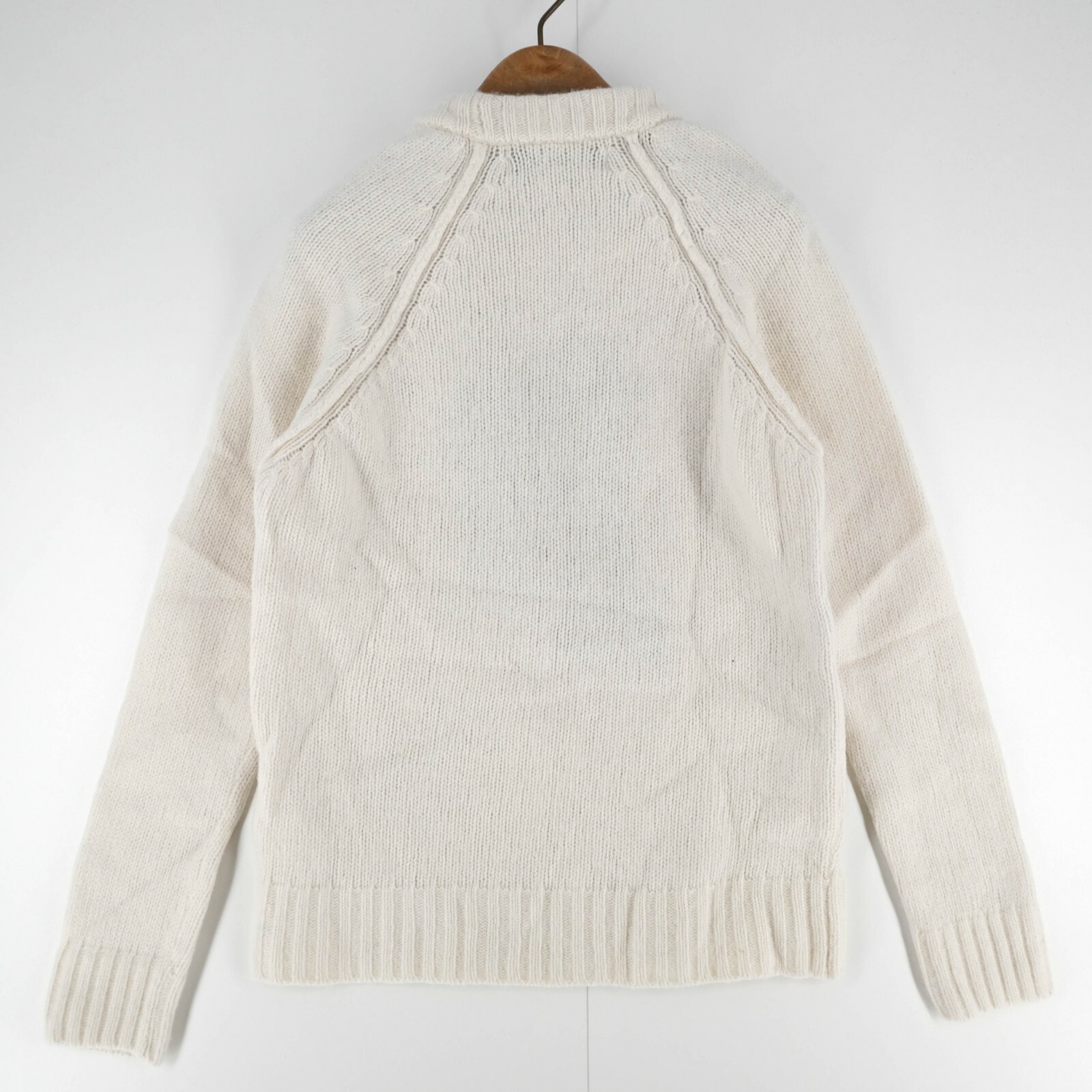 Peak Performance White Round Neck Wool Blend Swea… - image 3