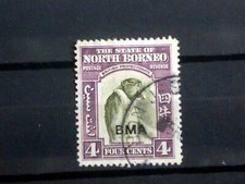 North Borneo 1945 SG323 4c Probosis Monkey Overprinted BMA FU. (B3934)