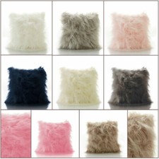Shaggy Mongolian Cushion Covers & Filled Cushions, 8 Fab Colours 18" (43cm)