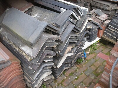 Blue Interlocking Ridge Tile Reclaimed Victorian interlocking blue ridge tiles | eBay