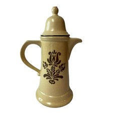 Vintage Kitchen Pfaltzgraff VILLAGE CoffeeTea Pot Distressed Stoneware Note Flaw