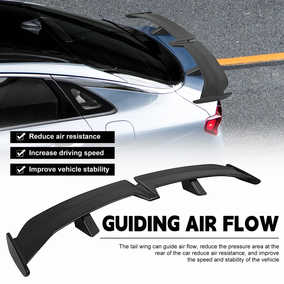 54" Seagull Pro Carbon Fiber Look Trunk Spoiler Wing Lip For Mazda RX-4 RX-7 RX8 - Image 4 of 4