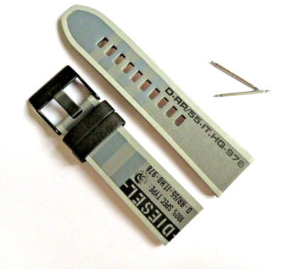 DIESEL Original Ersatzband Nylon DZ4535 Uhrband Grau watch strap 26 mm grey