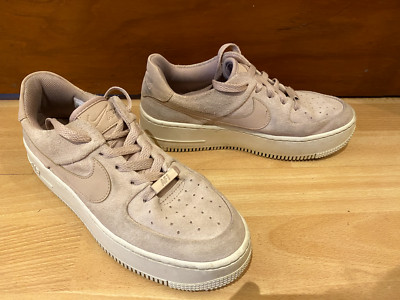 Nike Air Force 1 AF1 Platform Pale Pink Suede Trainers UK 5 EU 38,5 AR55339-201