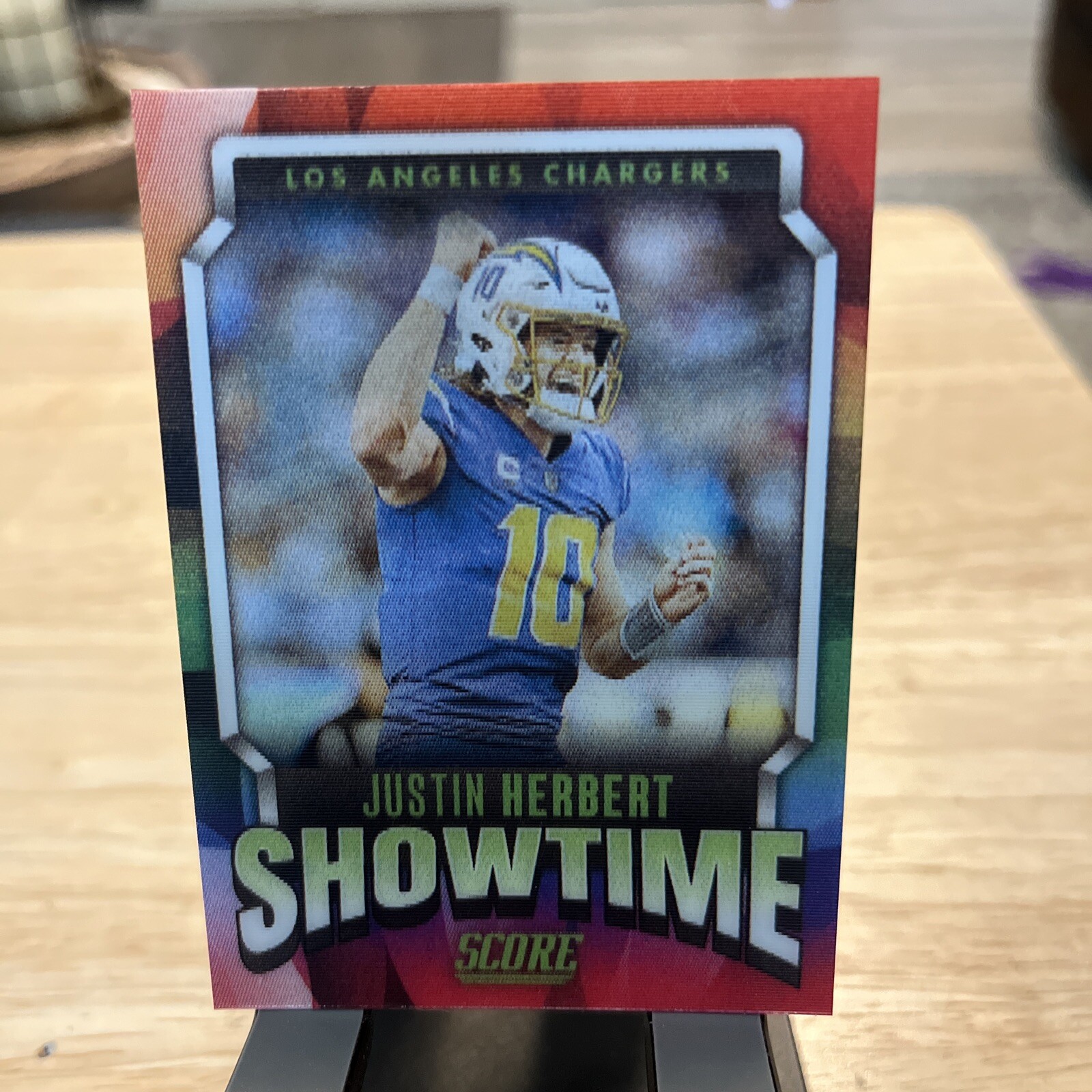2023 Panini Score Justin Herbert Showtime Case Hit SSP