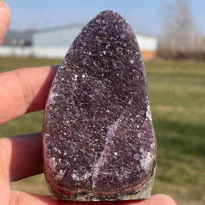 1pc Natural Amethyst Reiki Gemstone druse Crystal Quartz Healing Decorate