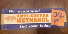 Vintage Du Pont DuPont Anti-Freeze Menthol Paper Window Display Sign Oil Poster