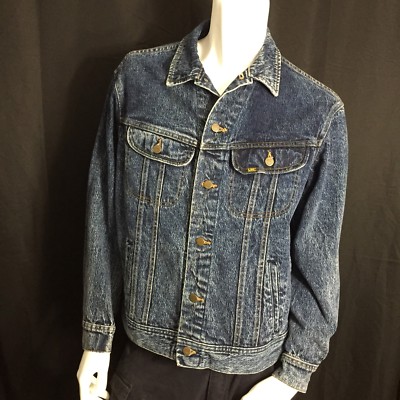 Vintage Lee Jean Jacket Size Medium Men's Stonewashed Denim  Trucker