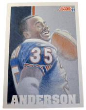 1991 Score #621 Neal Anderson Chicago Bears Football Card Team MVP (A2