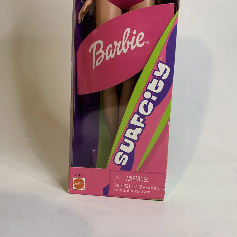 Surf City 芭比娃娃美泰 #28417 复古 2000 全新带盒 — 第 3/4 张图片
