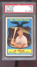 1959 Topps #562 Al Kaline All Star PSA 5 Graded Baseball Card The Sporting News