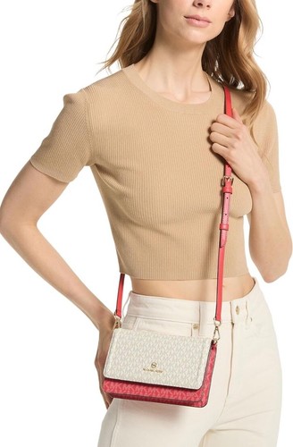 Michael Kors Jet Set Charm Small Phone Crossbody Spiced Coral Multi MSRP$158.00 - Picture 16 of 24