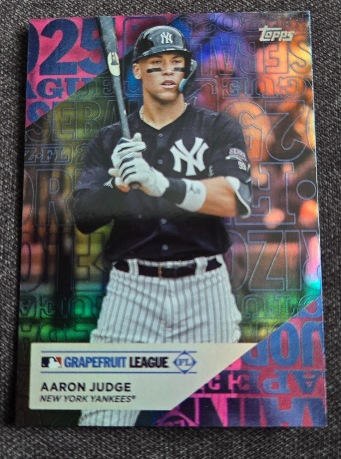 Aaron Judge 2025 Topps Training Grounds PINK FOIL #TG-2 New York Yankees