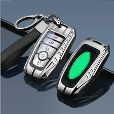 Zinc Alloy Smart Key Fob Case Cover For 2017-2023 Ford Mustang F150 Fusion Edge