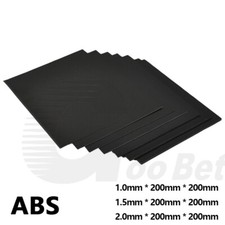 Black ABS Plastic Sheet Plasticard DIY Model Craft 1/1.5/2mm Thick 200x200mmSize