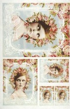 Rice Paper for Decoupage Decopatch Scrapbook Craft Roses tiara 
