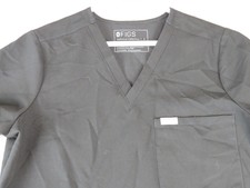 Figs Scrub Shirt Womens Small Black Technical Collection Medical Uniform Top