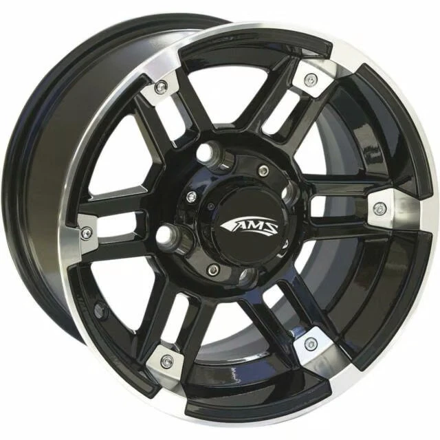 Rueda AMS Roll N 104 - 14x7 - Desplazamiento 4+3 - 4/156 - Mecanizado Negro ATV/UTV Foto 2 de 4