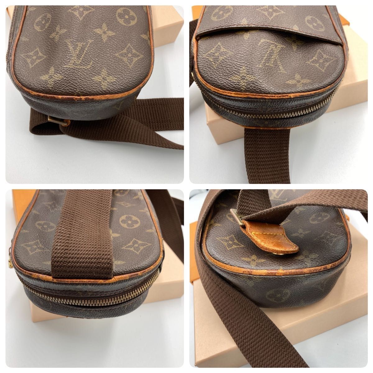 Louis Vuitton Pochette Gange Crossbody Brown Canvas for sale