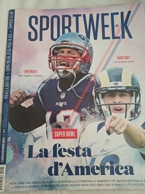 SPORTWEEK 02.02.18 Superbowl T.Brady J. Goff/M. Shiffrin/M.Van Der Poel/Italrugby
