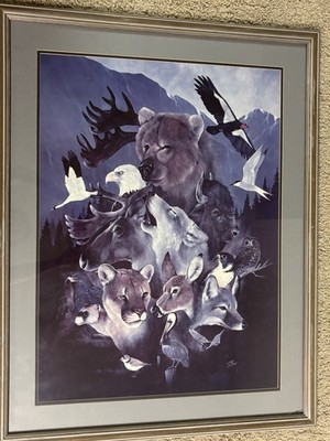 North American Endangered Wildlife art print illustrated,signed, by Eddie LePage