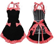 Hyzrz Cute Ladies Girls Retro Apron Dress Kitchen Cooking Vintage Aprons for Wom