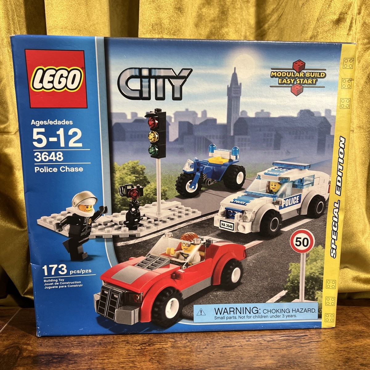 LEGO City 3648 Police Chase NEW! Squad Car Red Convertible ATV