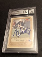 Beckett 10 Gem Mint Auto Adam Vinatieri 2002 Fleer Platinum Unsung Heroes 930