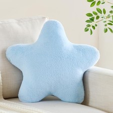 Star Pillow 15.7" Blue Star Shaped Decorative Throw Pillow for Couch Bed