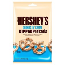 Hershey's Cookies 'N' Creme Dipped Pretzels 120g x 12 Case | Chocolate Snack