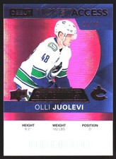 2021-22 Upper Deck Credentials #115 Olli Juolevi 2020-21  Credentials Pink #/49