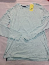 Men's Long Sleeve Performance T-Shirt All in Motion Mint Green Size XL