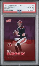 2022 Panini National Convention - Joe Burrow #4 Purple /25 PSA 10