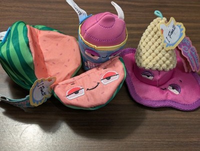 Bark  August 2019, 3 Dog Daze S-M Dog Toys - Squeak & float