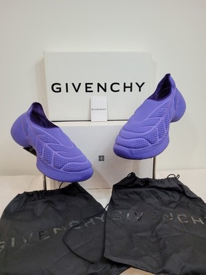 $1050 Mens Givenchy ''TK-360 Plus'' Mesh Mid-Top Sneakers Purple 43 US 10